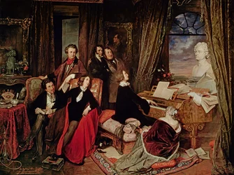 Liszt am Klavier, 1840